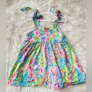 lily pattern toddler summer dress